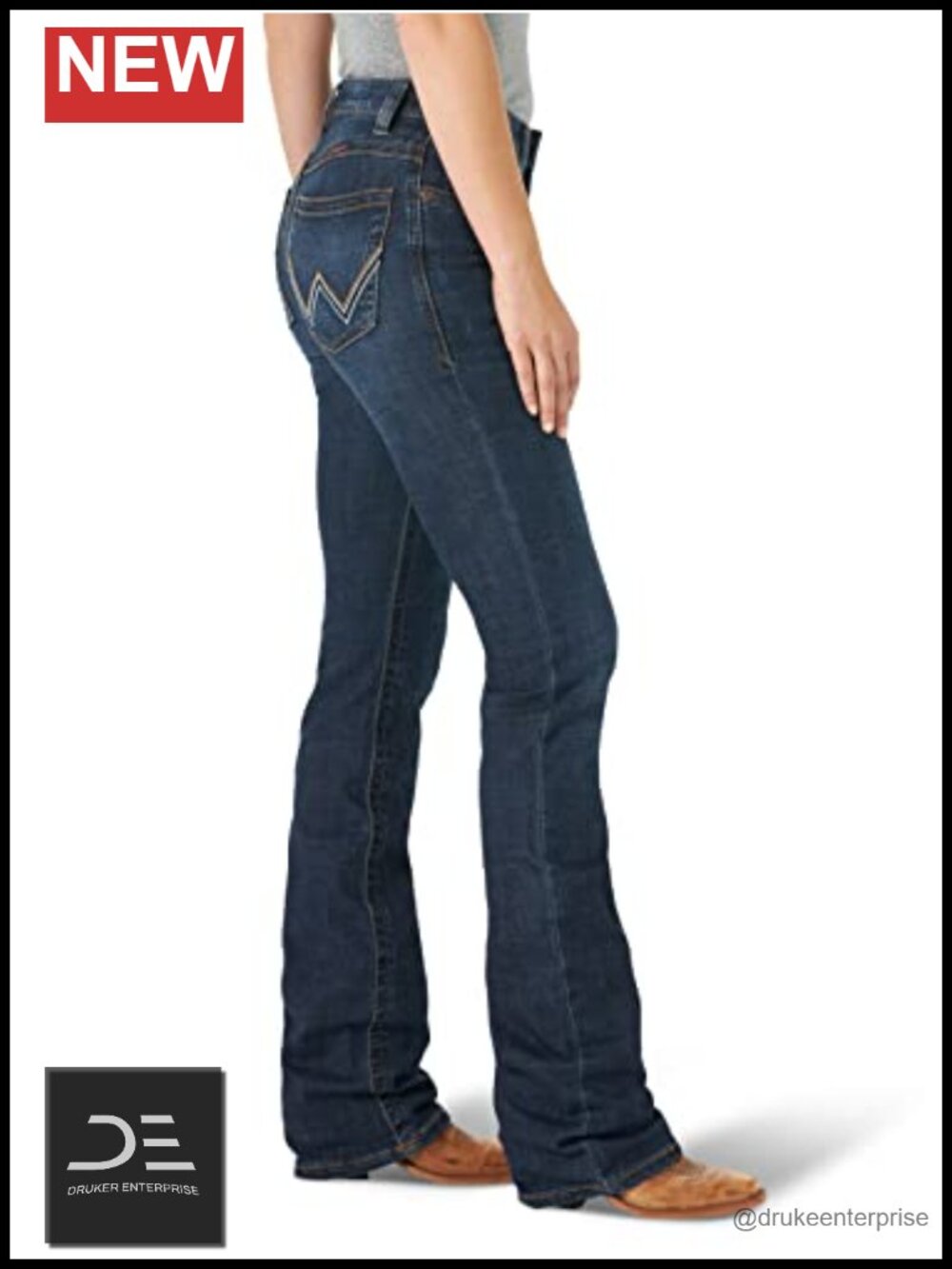 Mid Rise Boot Cut Ultimate Riding Jeans Performance Waist - Picture 2 of 6